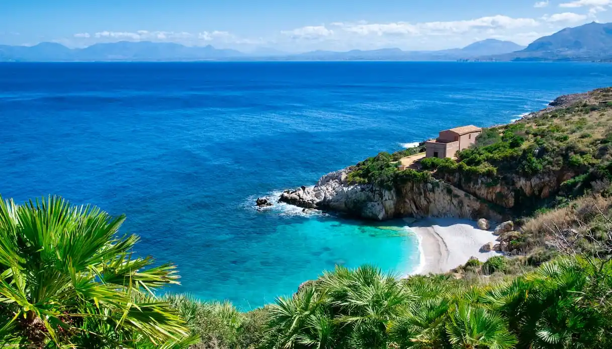 Turquoise cove in the Zingaro Nature Reserve, western Sicily